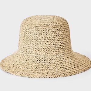 Straw Crochet Bucket Hat - Universal Thread™ Natural S/M
